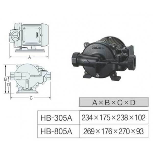 Máy bơm nước tăng áp điện tử Hanil HB 805A