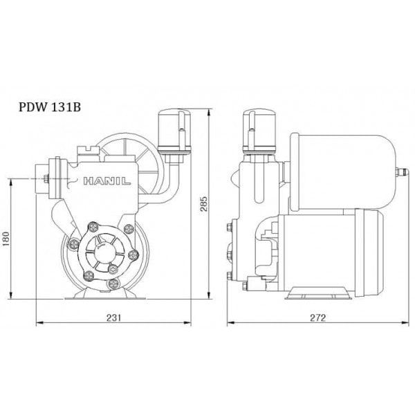 Máy bơm nước tăng áp Hanil PDW 131B