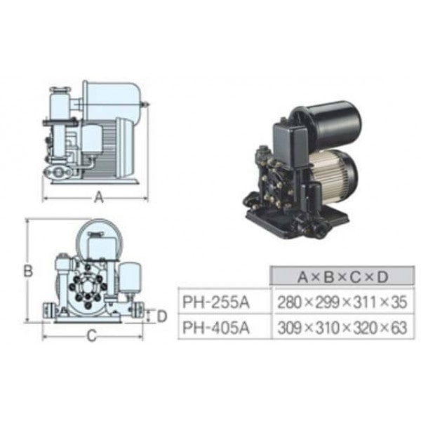 Máy bơm nước tăng áp Hanil PH 255A-V