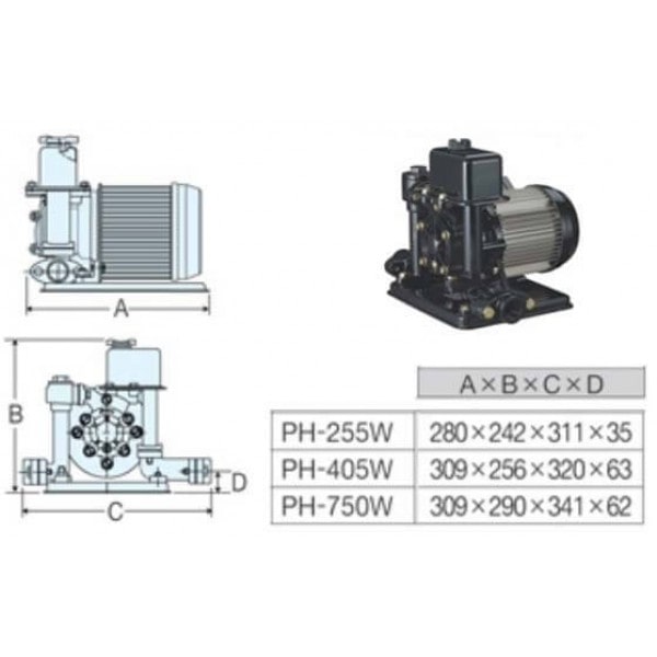 Máy bơm nước chân không Hanil PH 255W