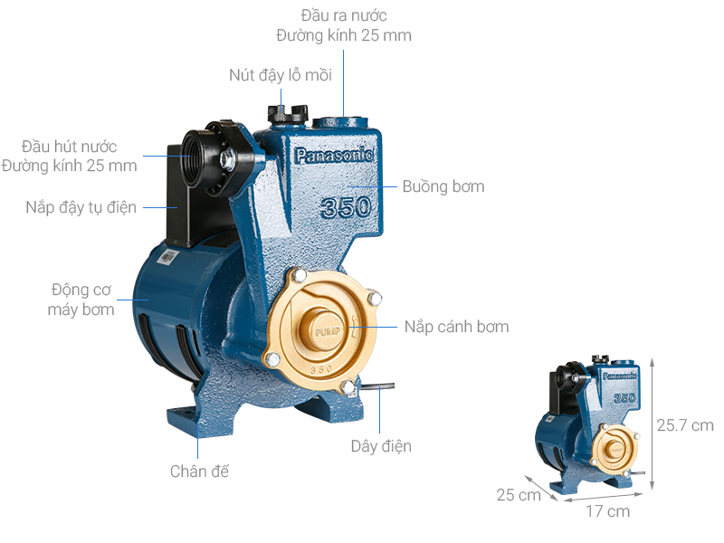 Máy bơm nước chân không Panasonic GP-350JA