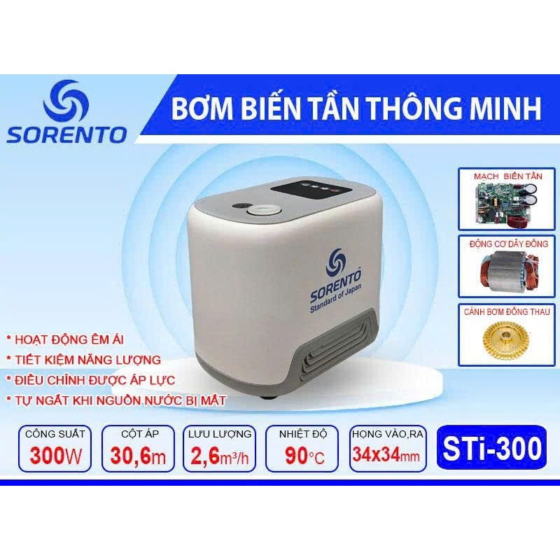 Máy bơm tăng áp biến tần Sorento STI-300