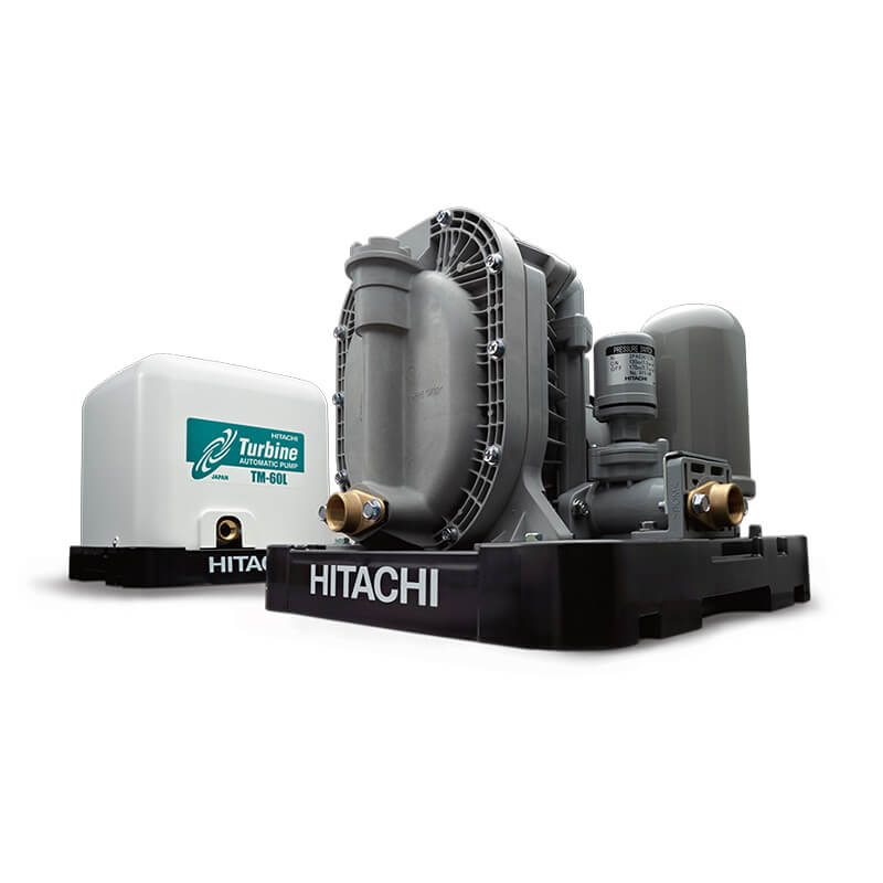 Máy bơm nước tăng áp tự động Hitachi TM-60L Thùng Vuông Siêu Êm