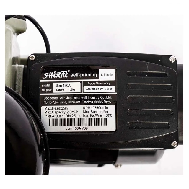 Máy bơm tăng áp Shirai JLm 130A - 130W