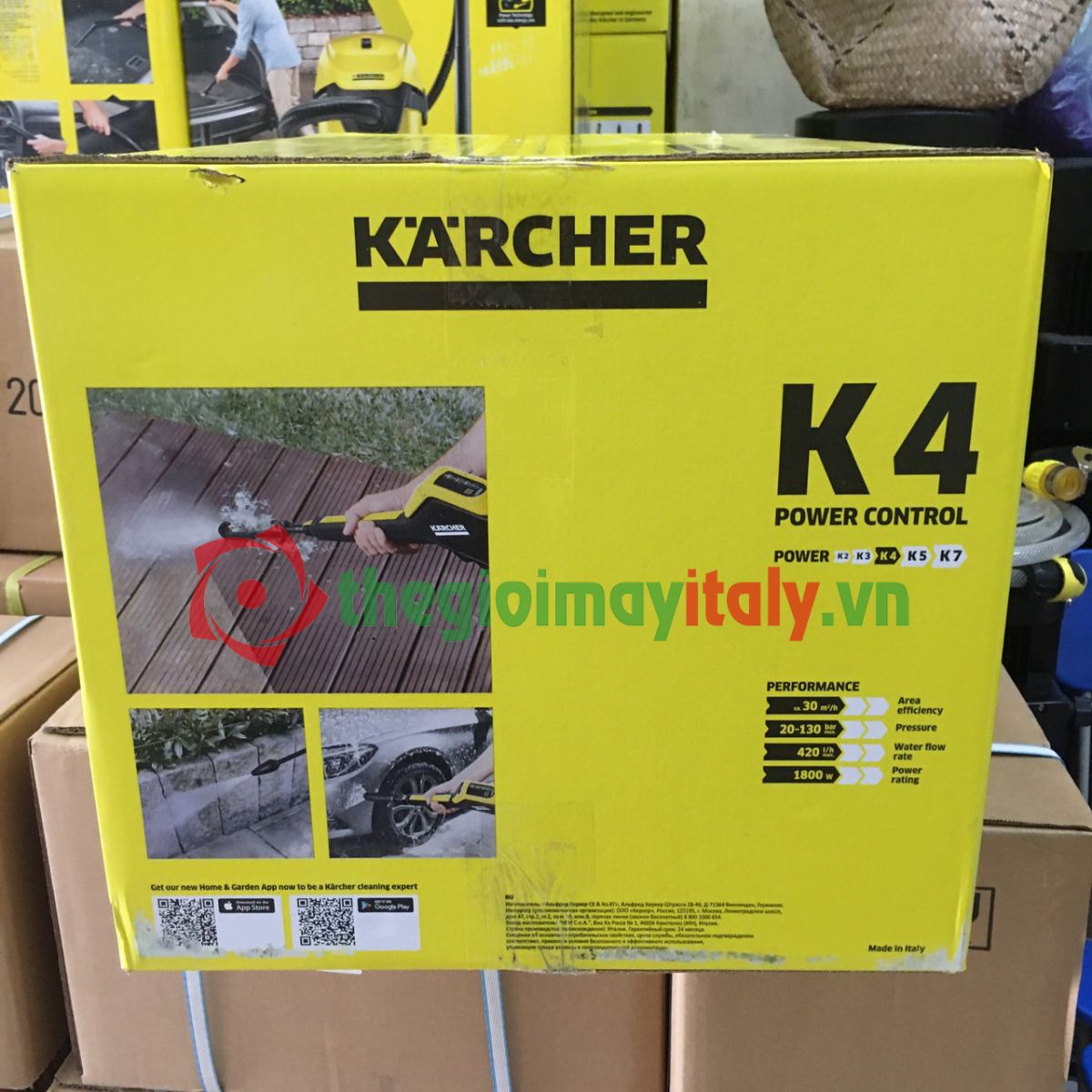 Máy rửa xe Karcher K4 Power Control ,KM Tặng Chổi Chà Sàn Karcher PS 20